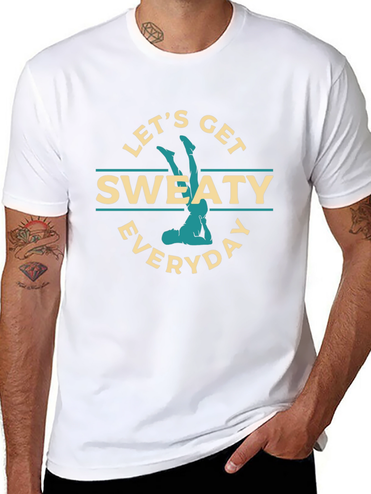 Lets Get Sweaty Everyday Graphic T-Shirt