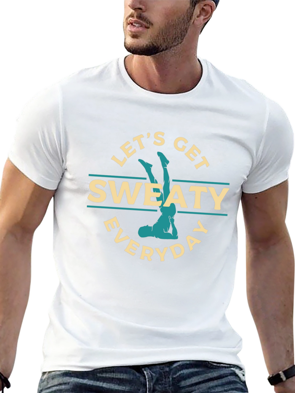 Lets Get Sweaty Everyday Graphic T-Shirt