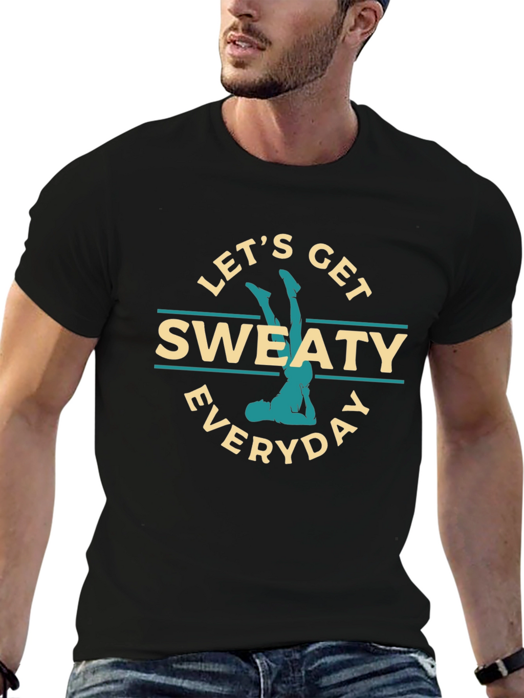 Lets Get Sweaty Everyday Graphic T-Shirt