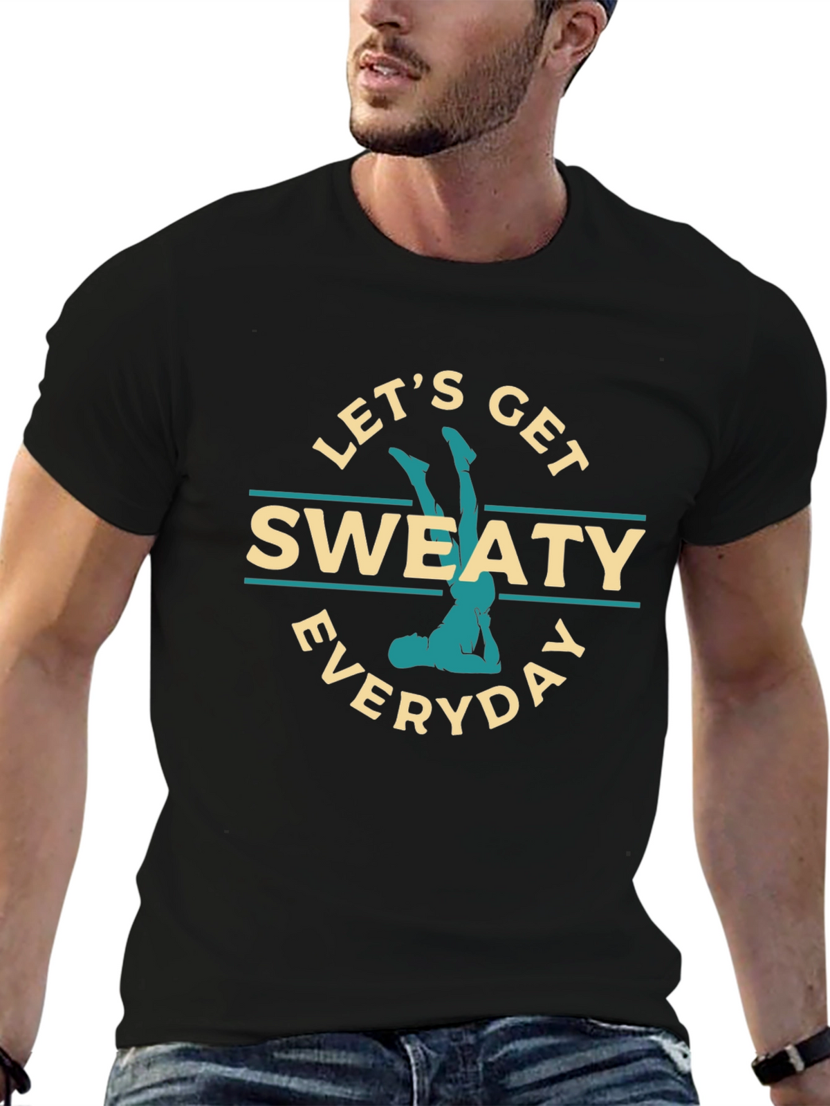 Lets Get Sweaty Everyday Graphic T-Shirt