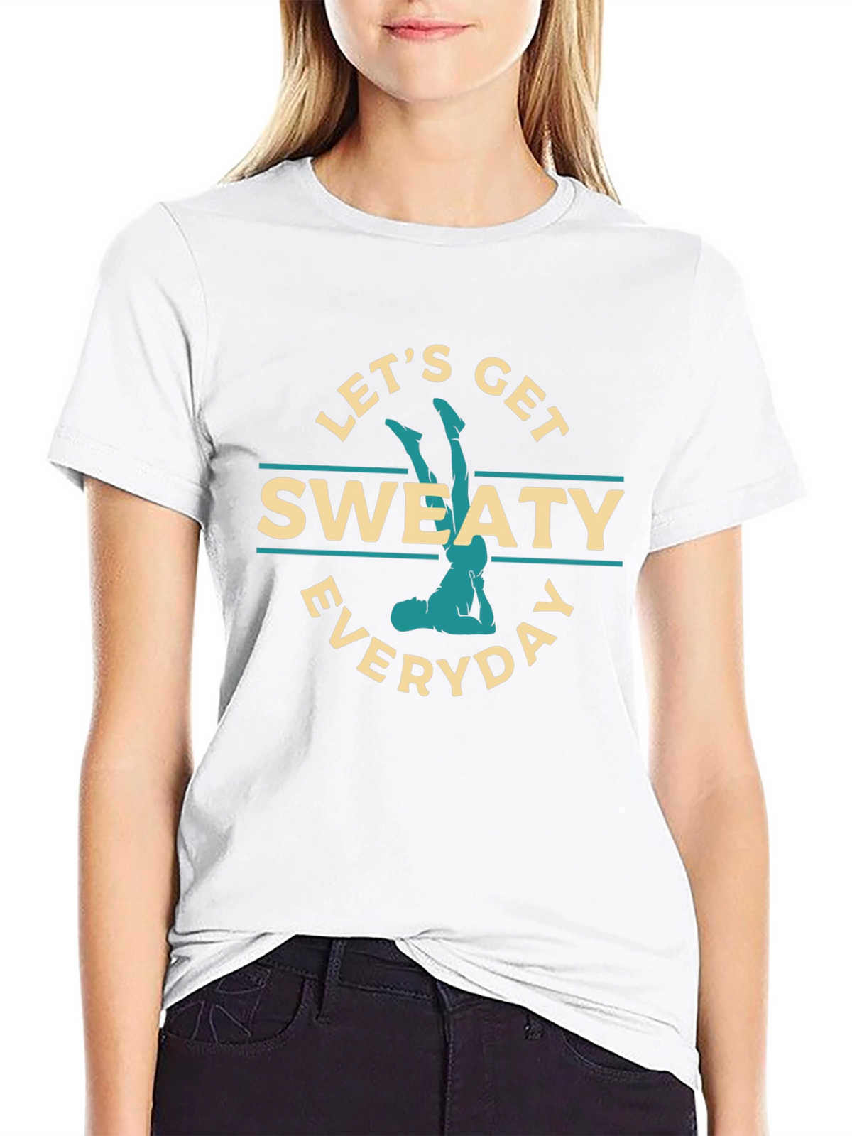 Lets Get Sweaty Everyday Graphic T-Shirt