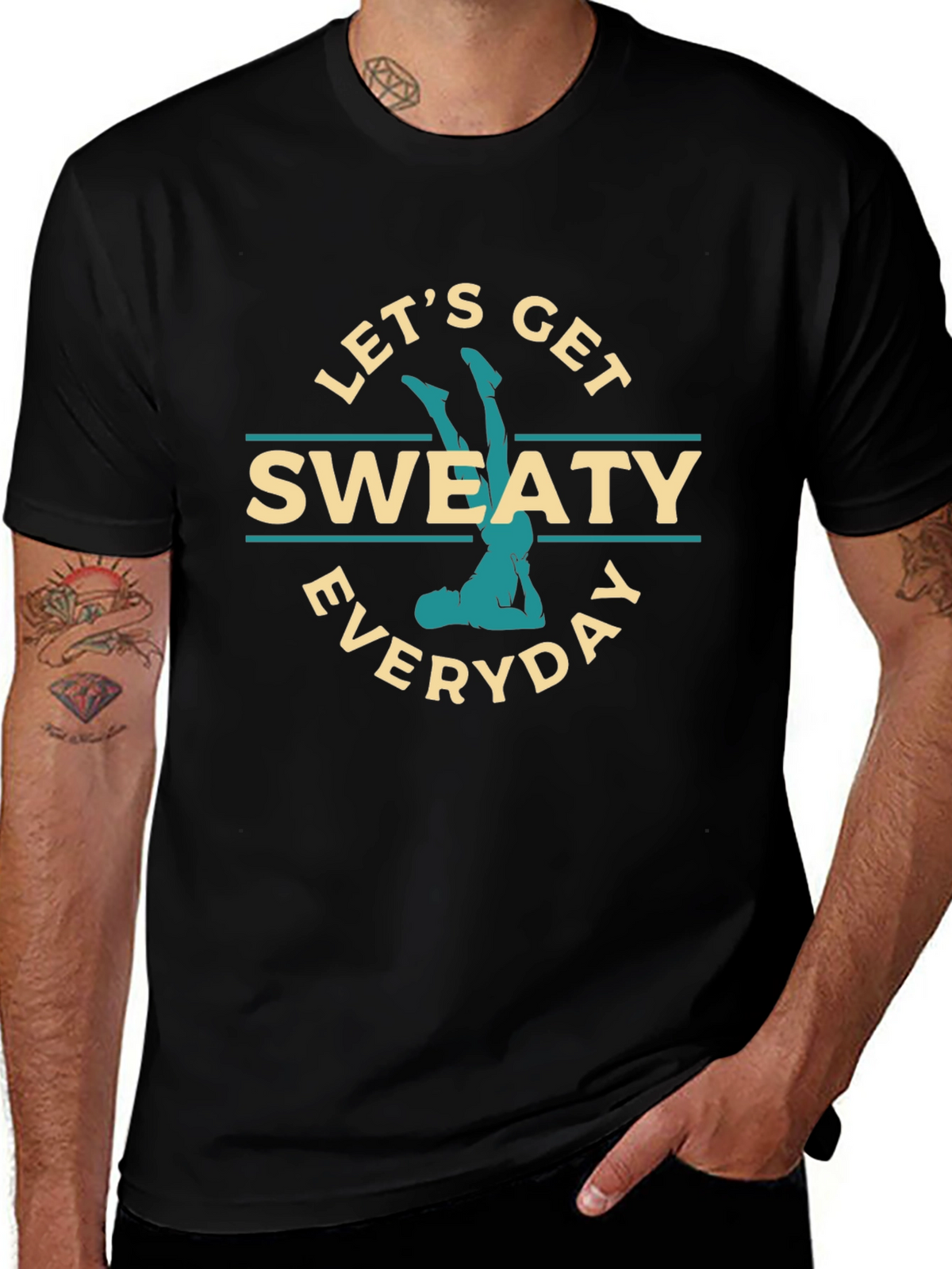 Lets Get Sweaty Everyday Graphic T-Shirt