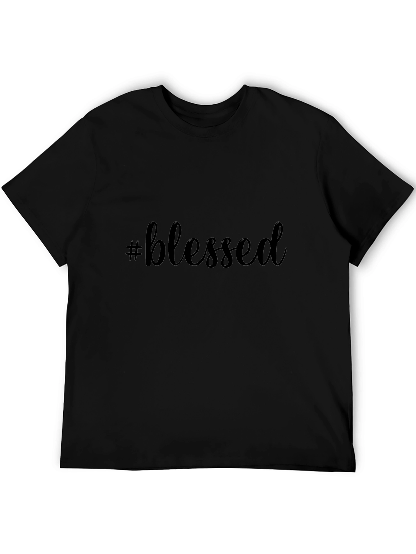 #blessed Black T-Shirt Casual Graphic Tee