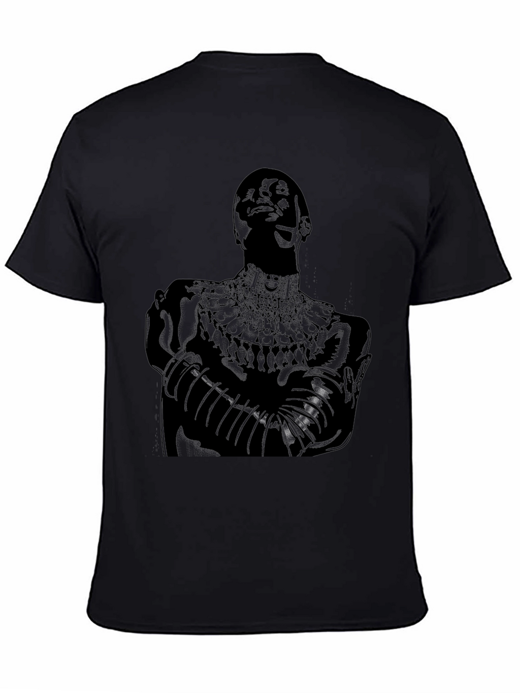 Black T-Shirt with Figure Graphic