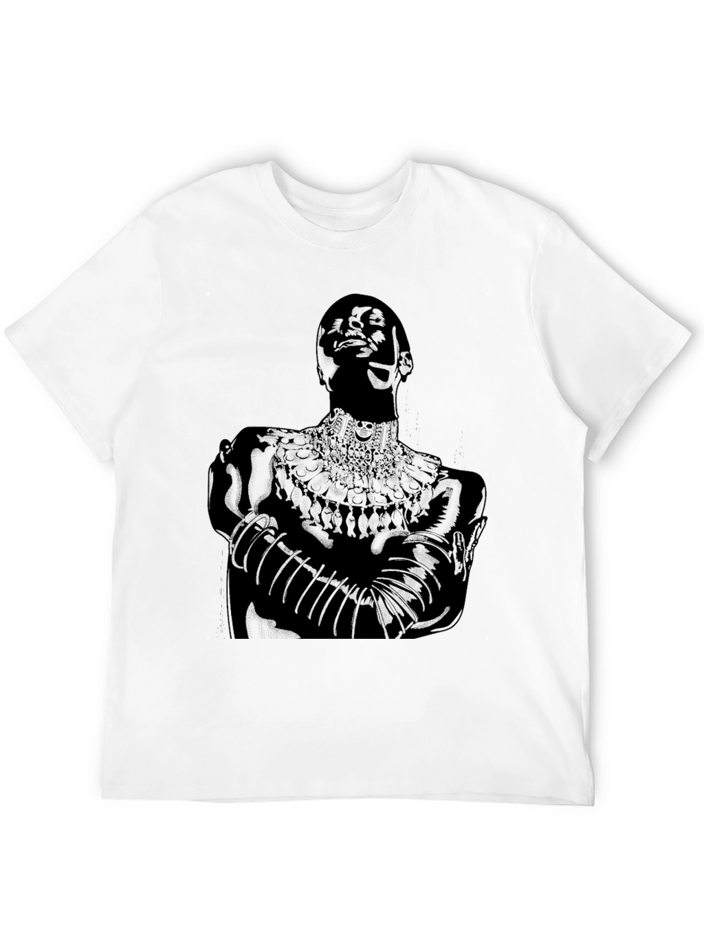 Black T-Shirt with Figure Graphic