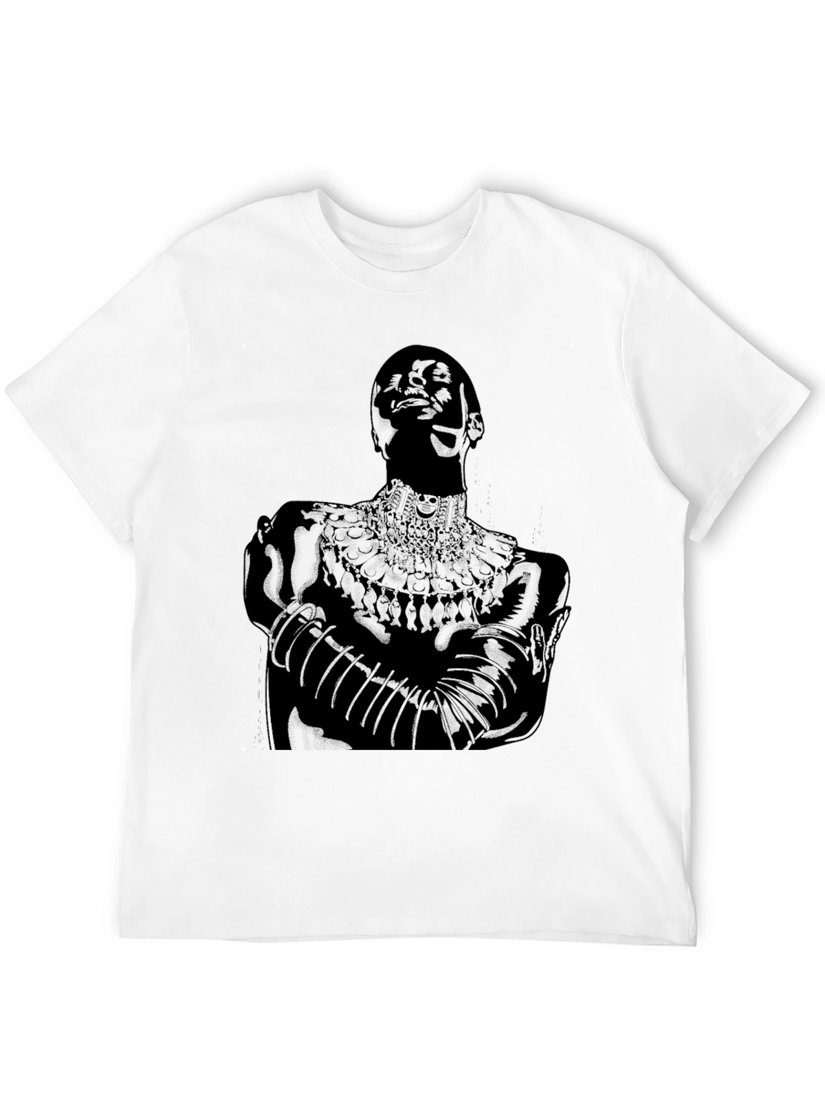 Black T-Shirt with Figure Graphic