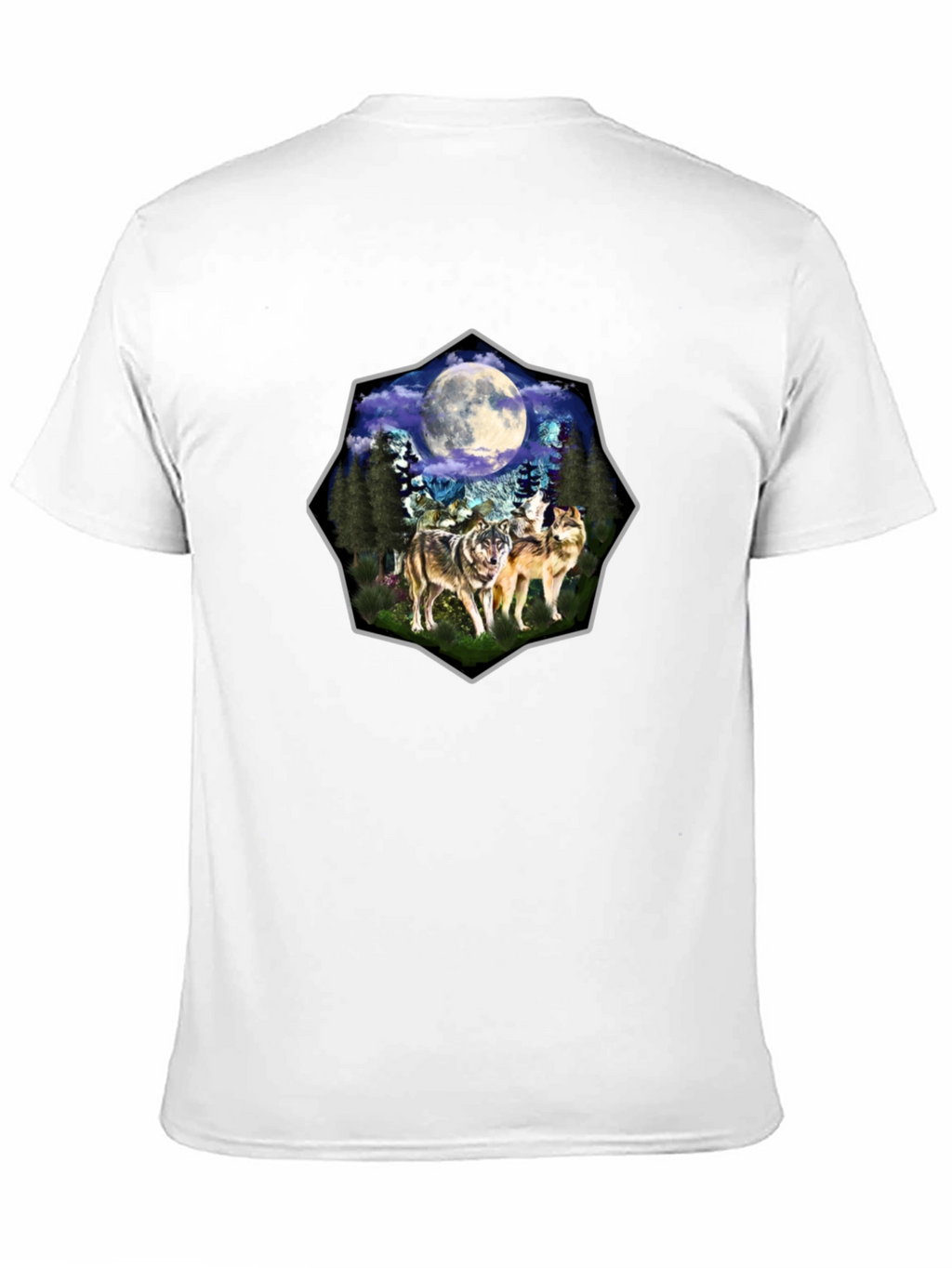Wolf Moon Graphic Tee - Black