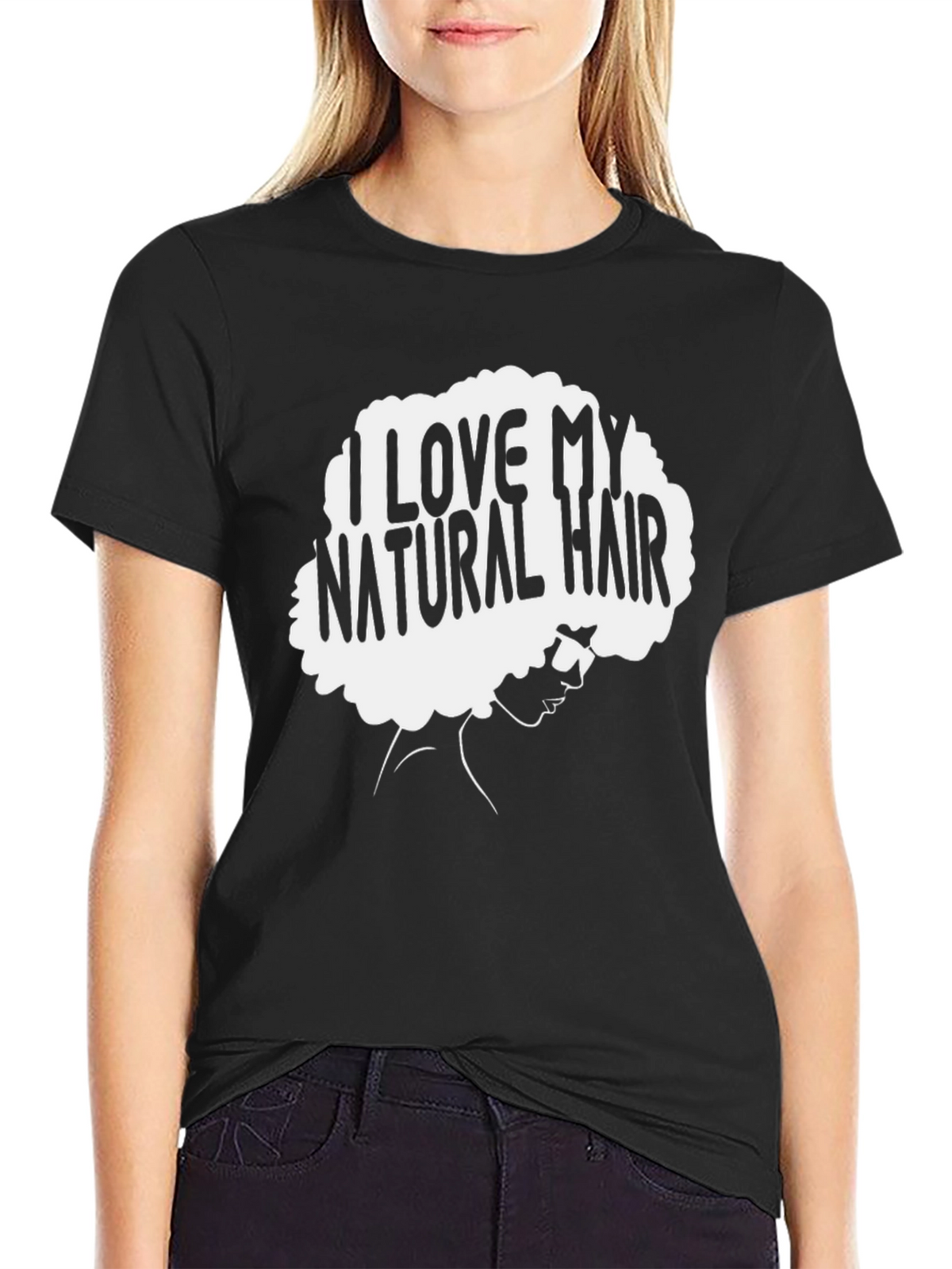 I Love My Natural Hair Black T-Shirt