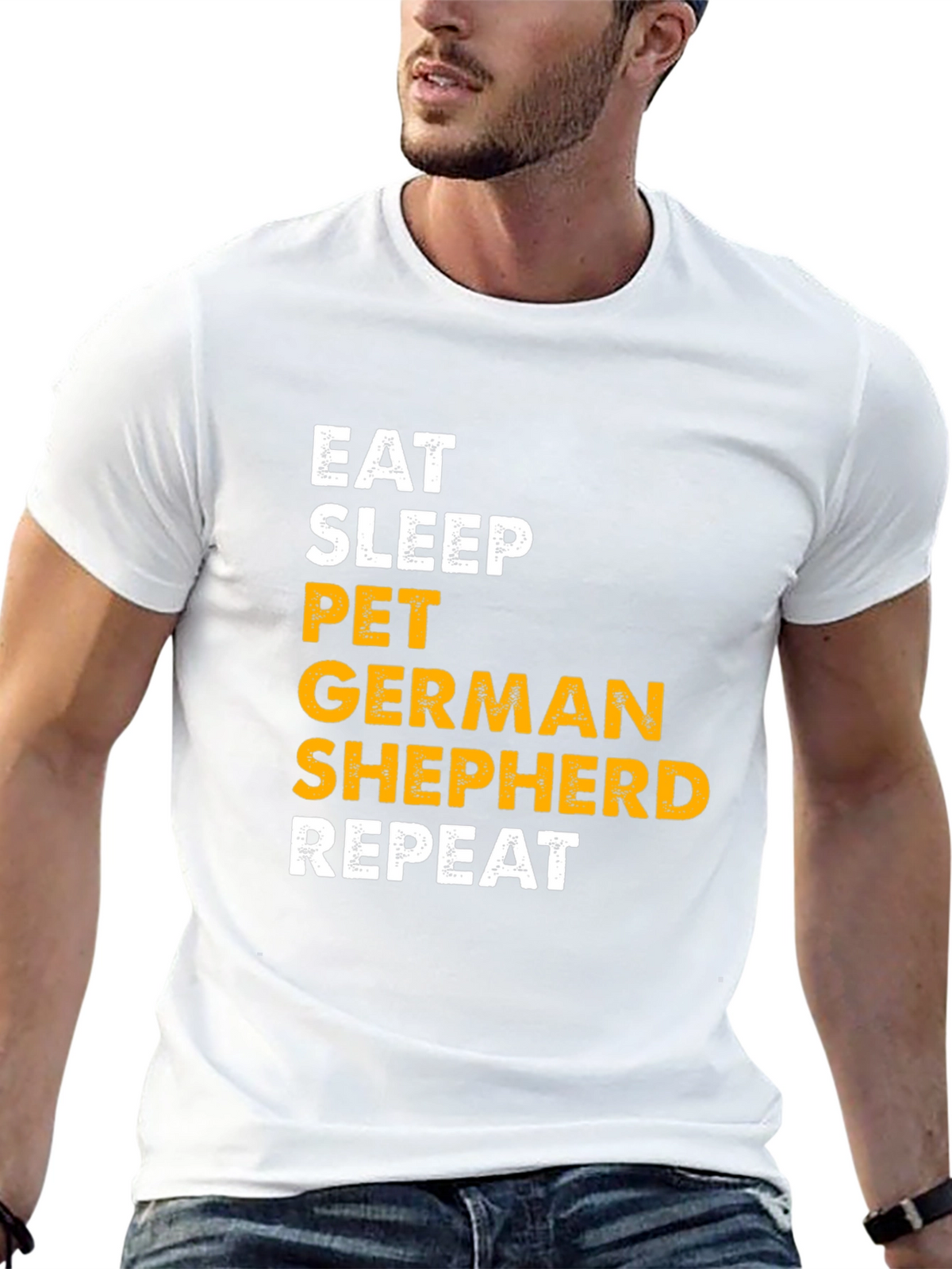 Eat Sleep Pet German Shepherd Repeat T-Shirt