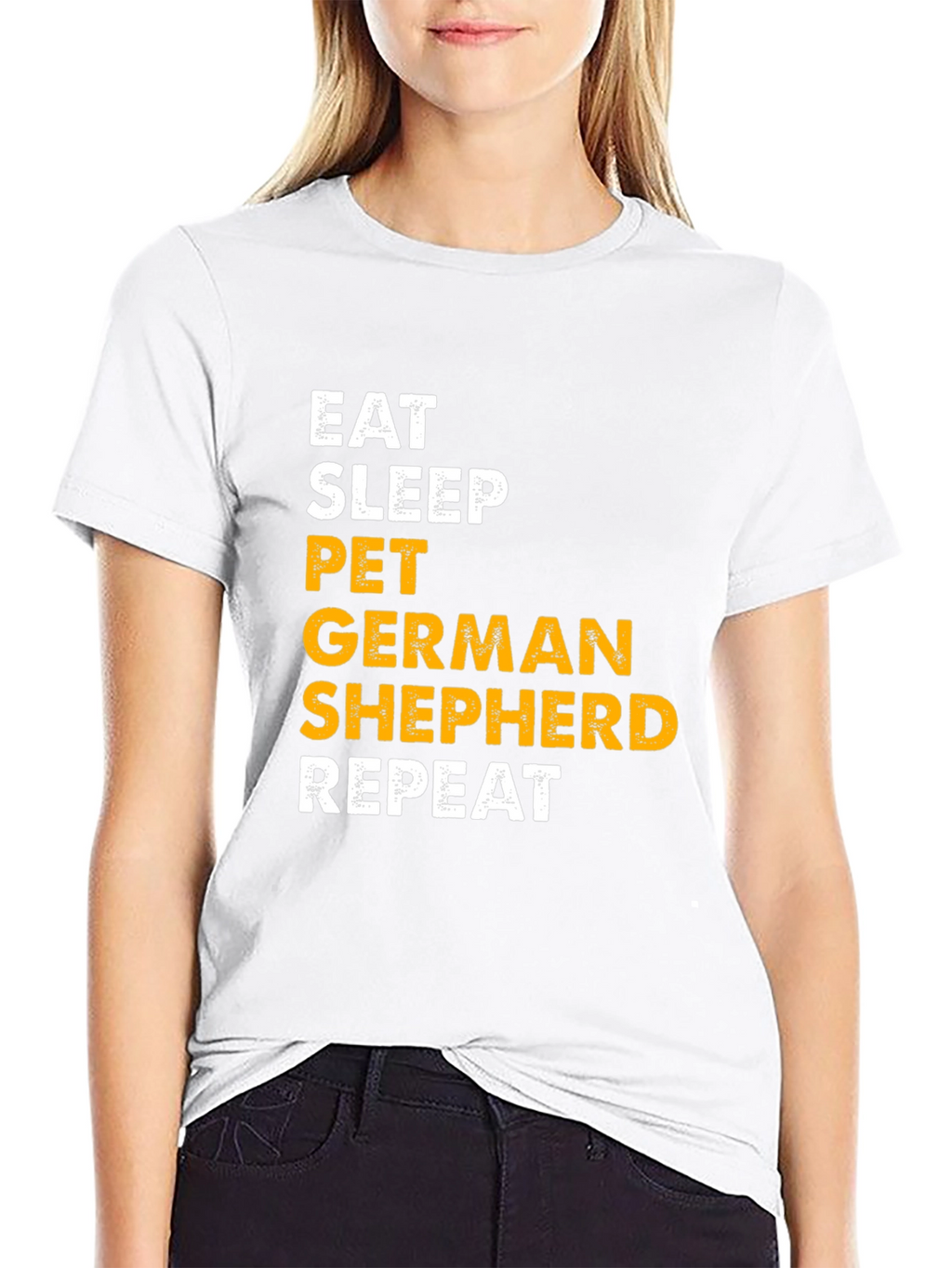 Eat Sleep Pet German Shepherd Repeat T-Shirt