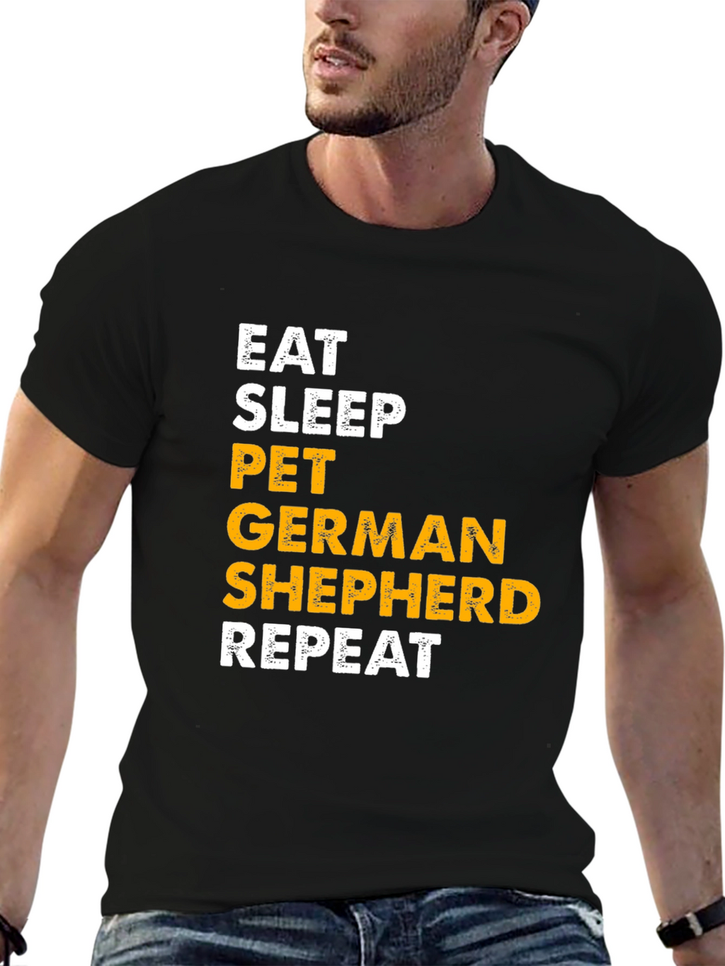 Eat Sleep Pet German Shepherd Repeat T-Shirt