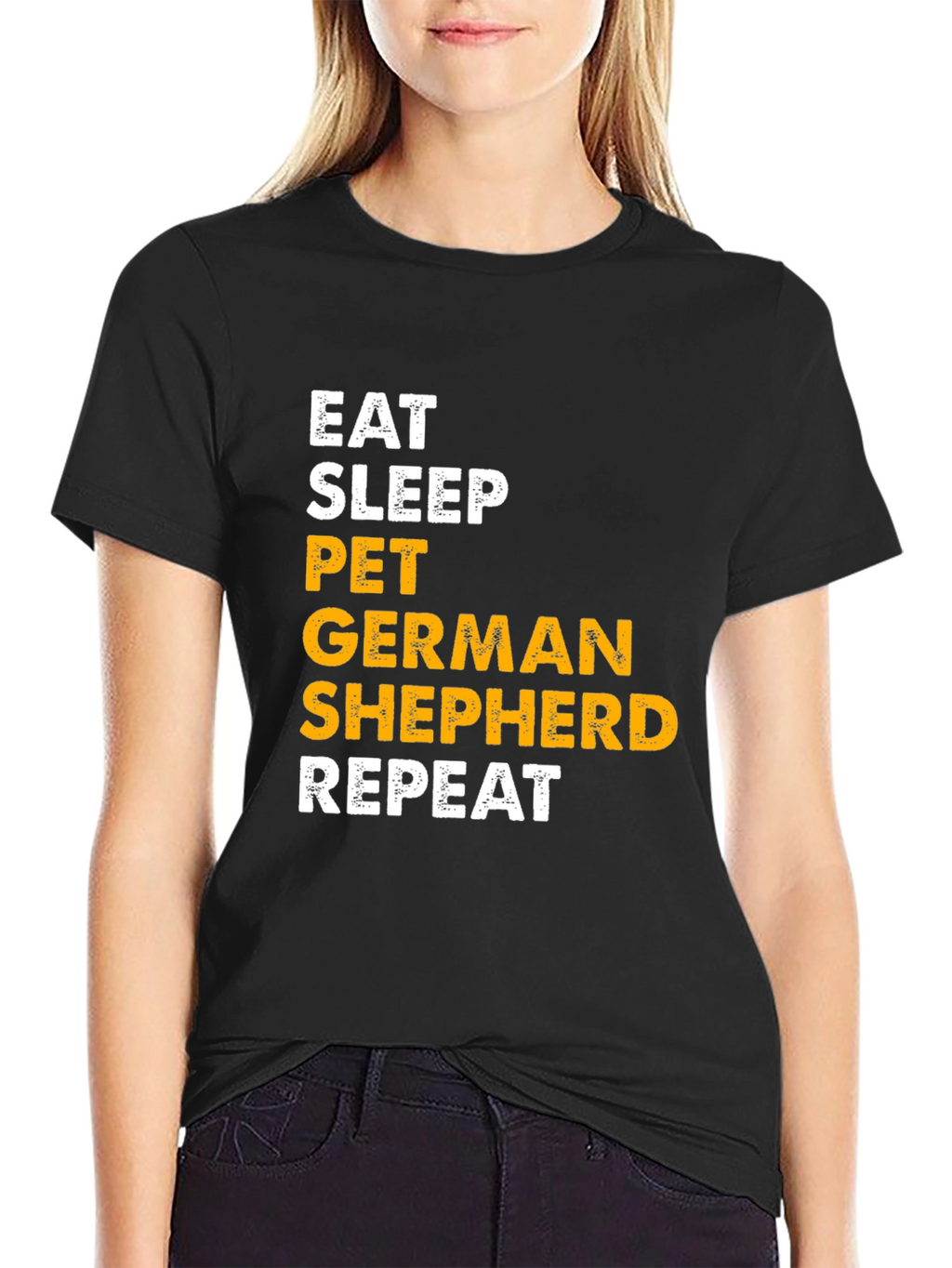Eat Sleep Pet German Shepherd Repeat T-Shirt