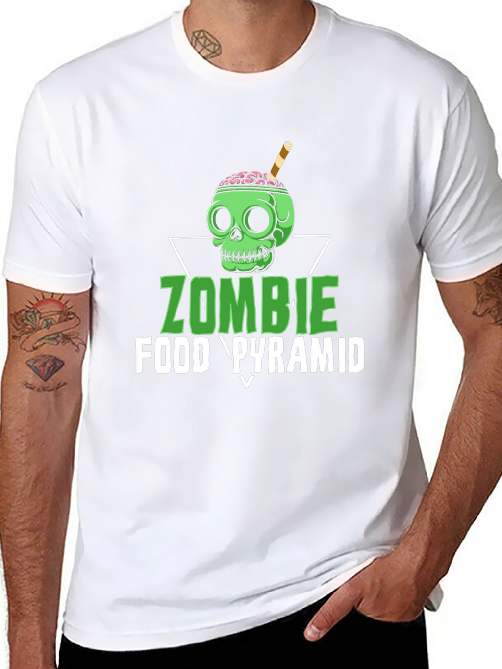Zombie Food Pyramid Graphic Tee