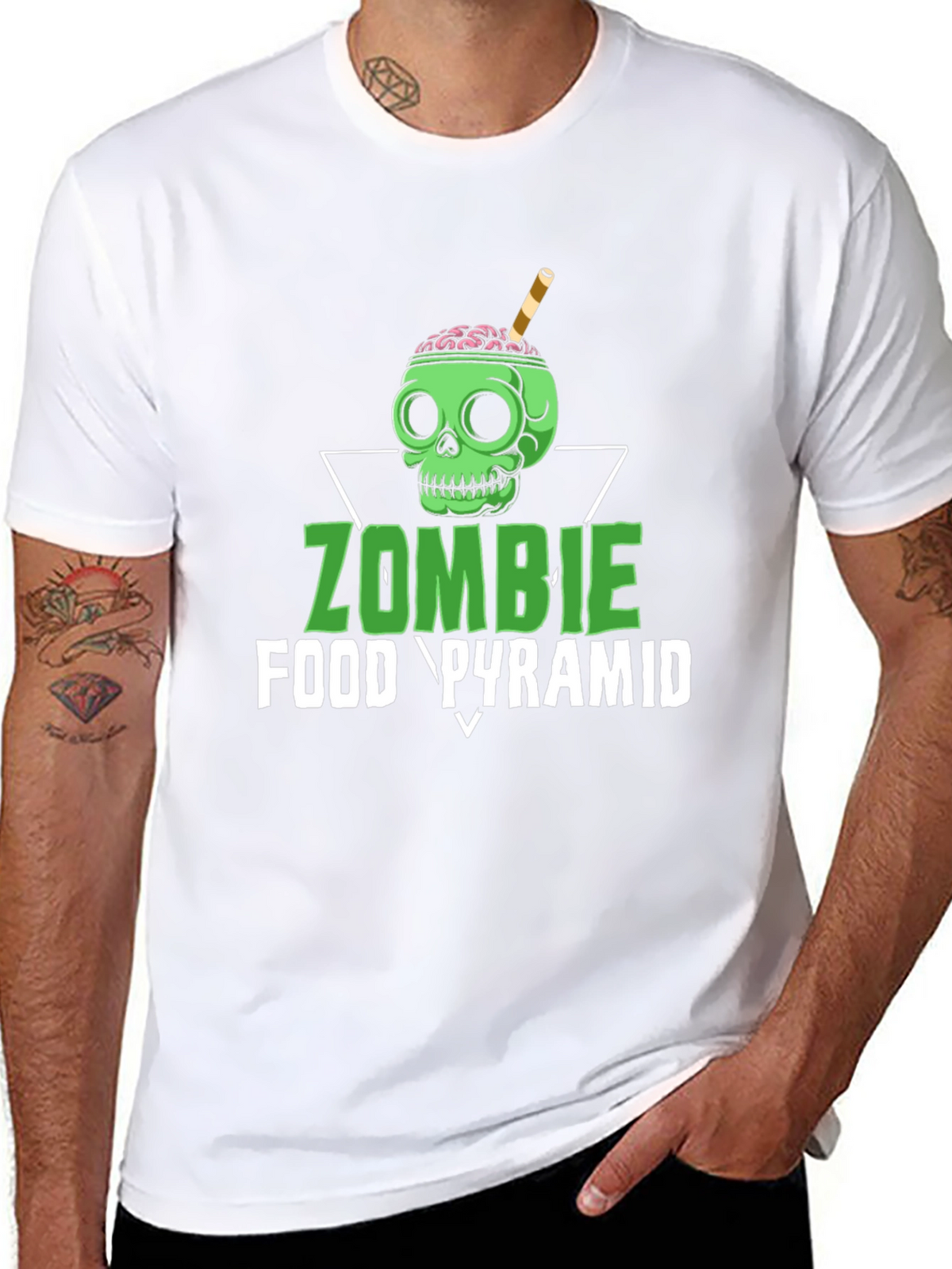 Zombie Food Pyramid Graphic Tee