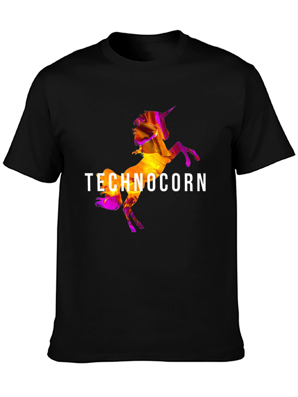 Technocorn Black T-Shirt