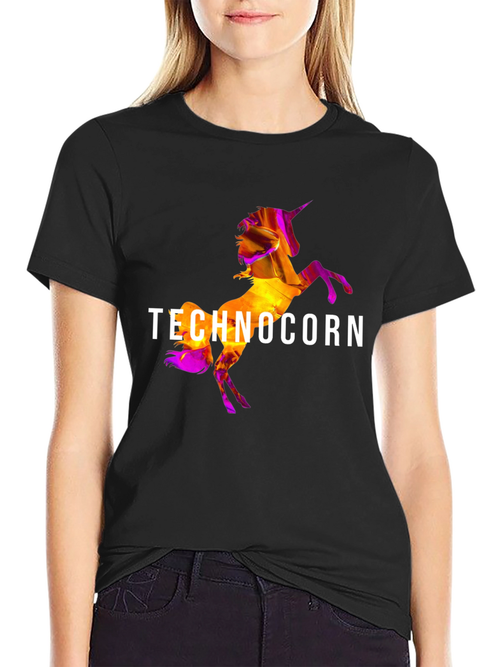 Technocorn Black T-Shirt