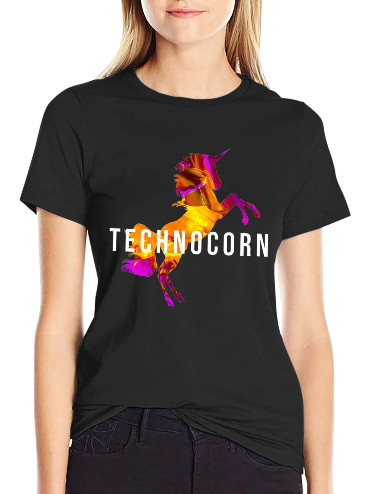 Technocorn Black T-Shirt