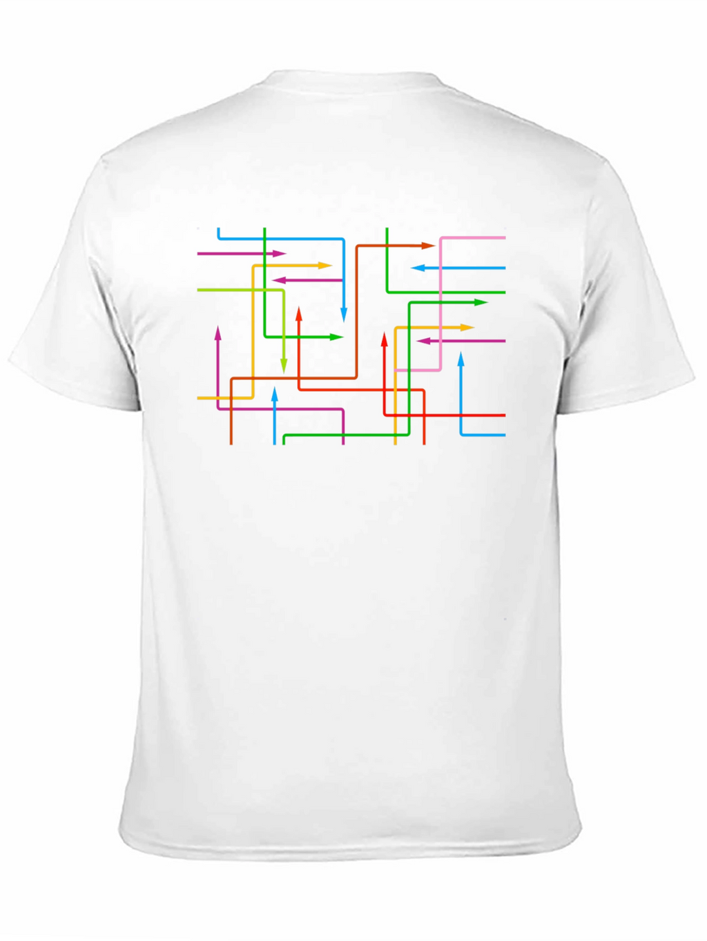 Abstract Arrow Line Black Graphic Tee