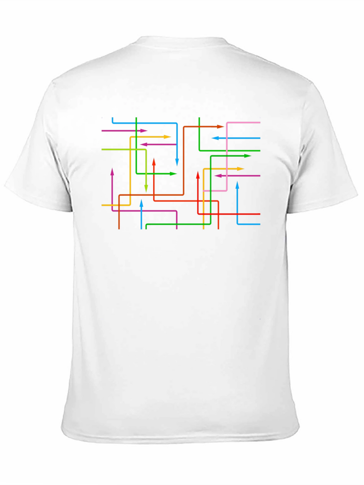 Abstract Arrow Line Black Graphic Tee