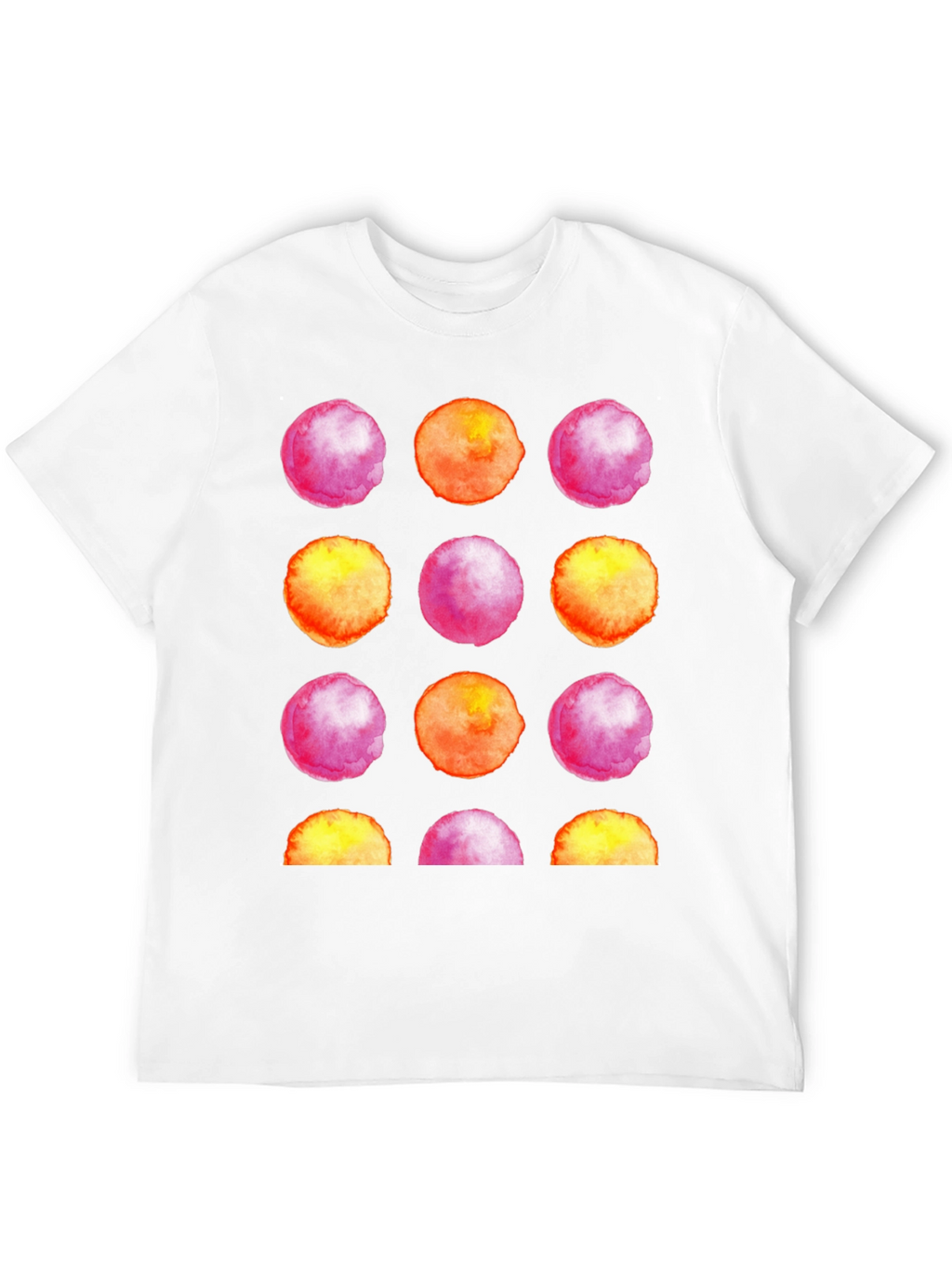 Watercolor Circles Black T-Shirt