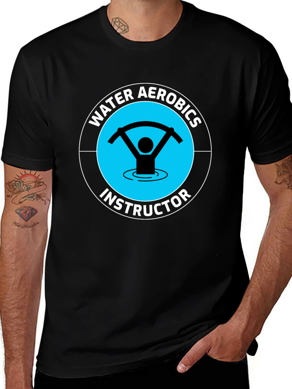 Water Aerobics Instructor Graphic T-Shirt