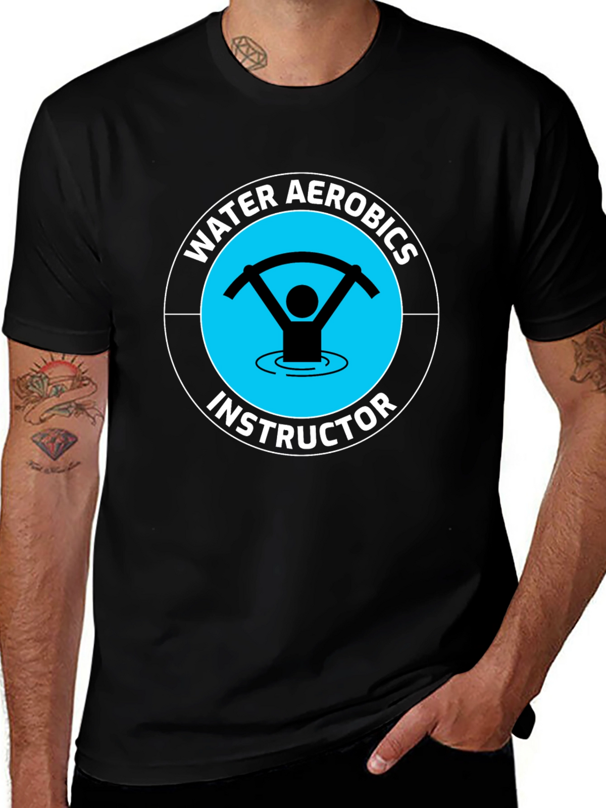 Water Aerobics Instructor Graphic T-Shirt