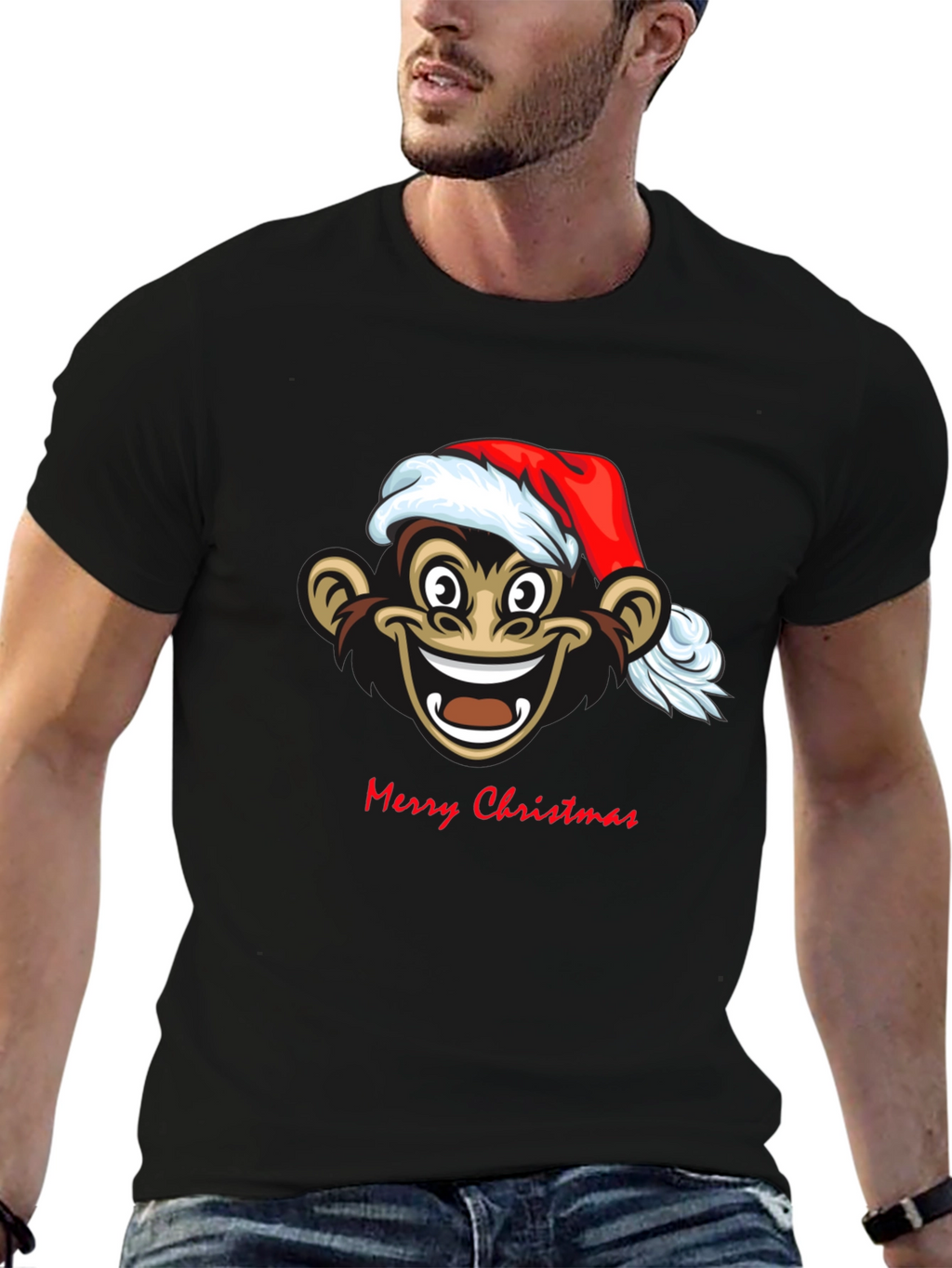 Christmas Monkey Graphic Tee