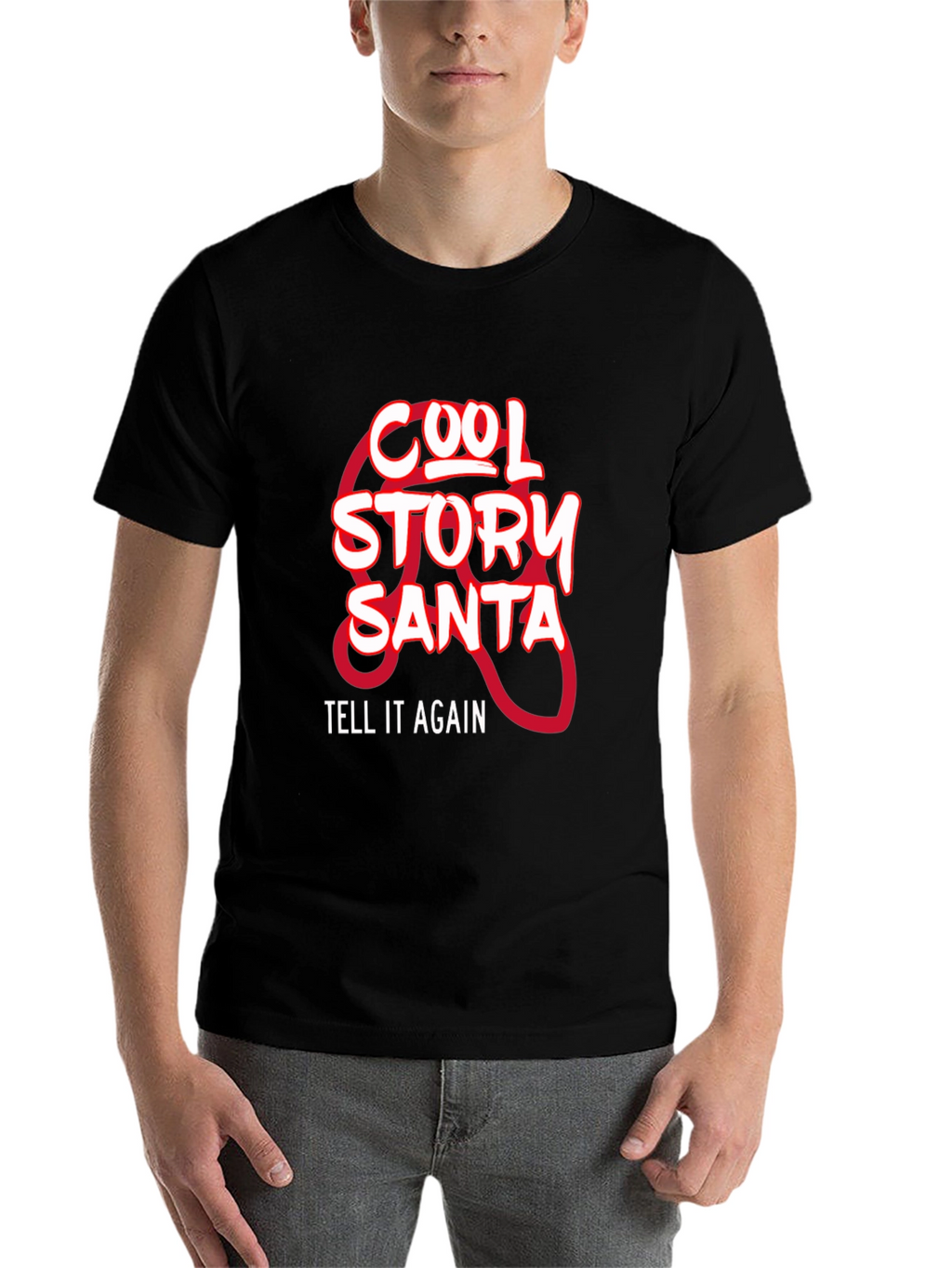 Cool Story Santa Black T-Shirt