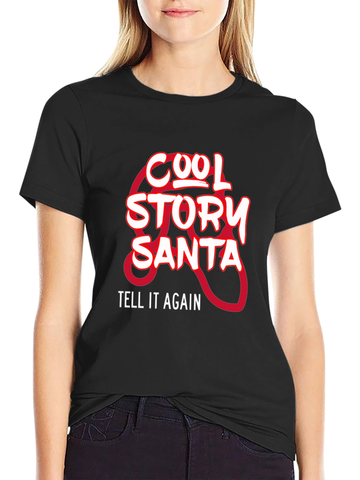 Cool Story Santa Black T-Shirt