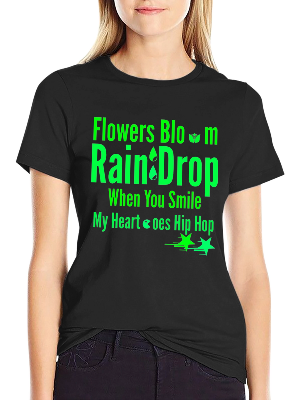Flowers Bloom Raindrop T-Shirt