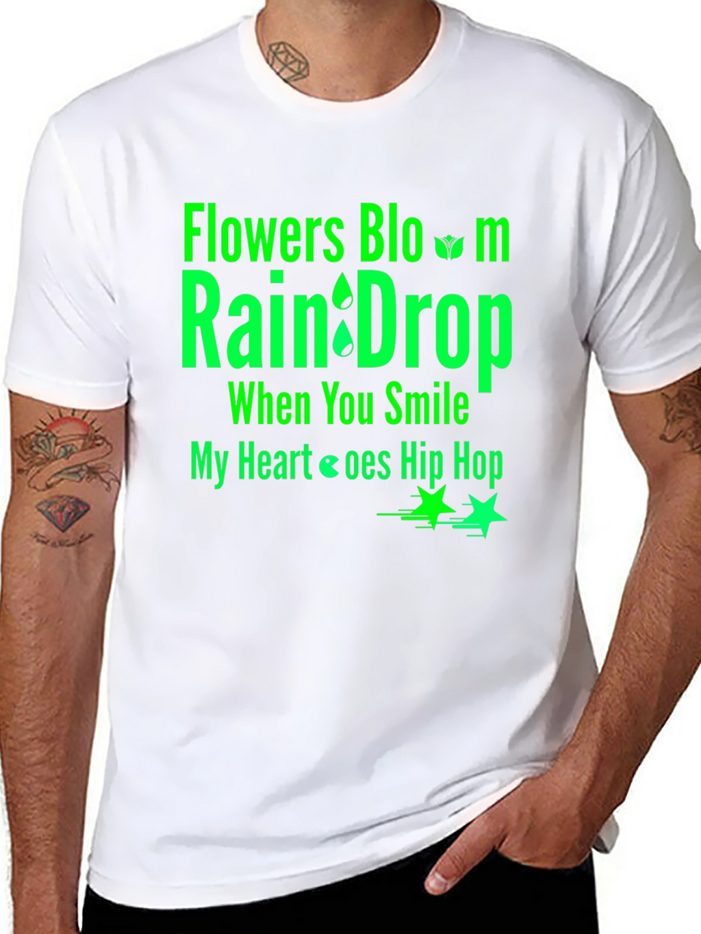 Flowers Bloom Raindrop T-Shirt