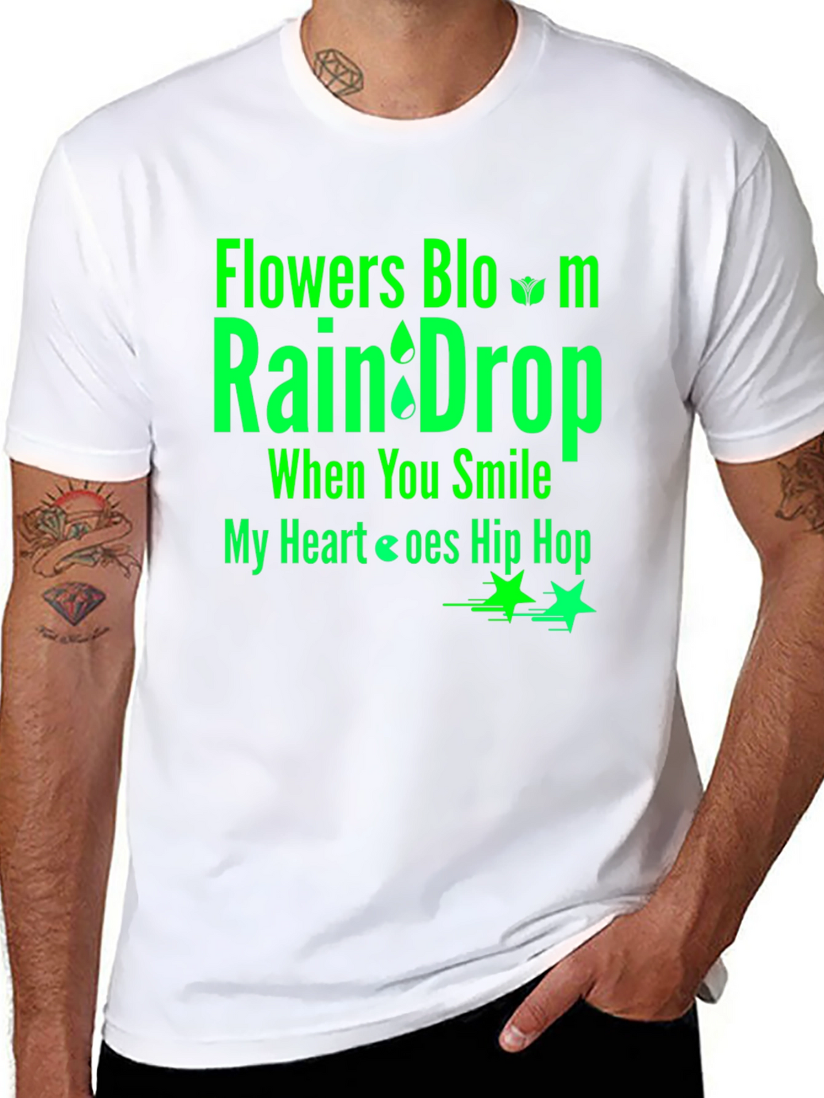 Flowers Bloom Raindrop T-Shirt