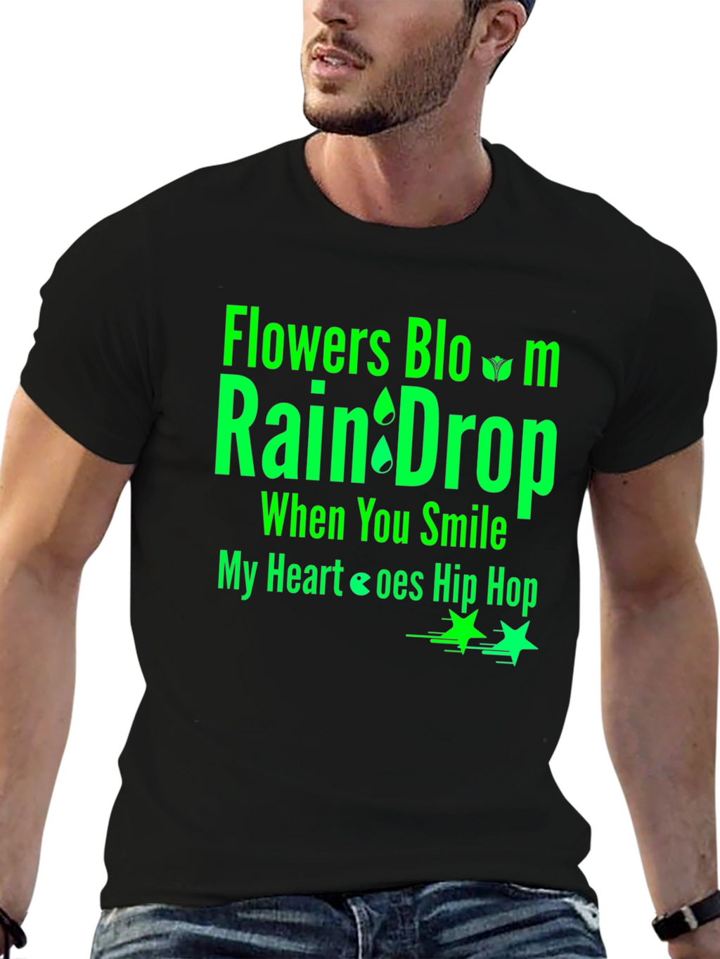 Flowers Bloom Raindrop T-Shirt