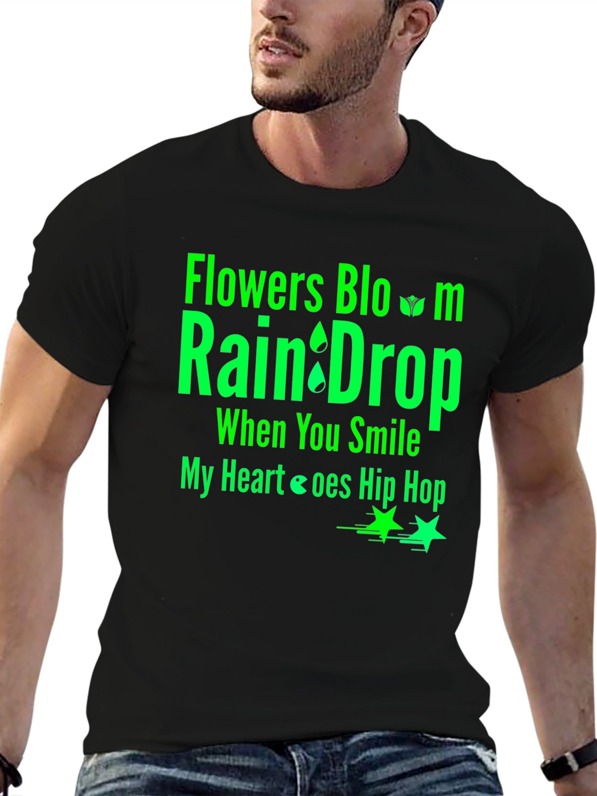 Flowers Bloom Raindrop T-Shirt