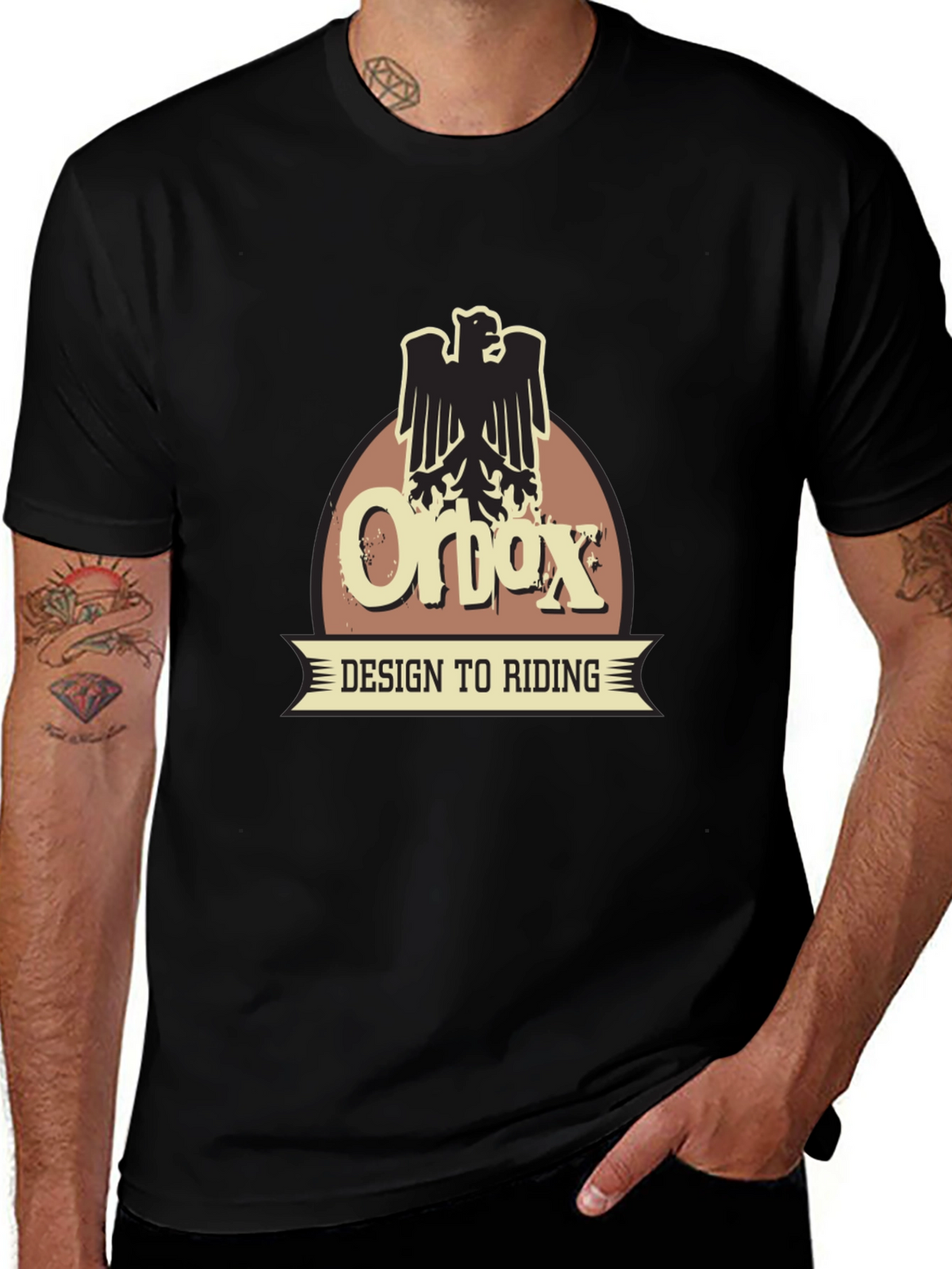 Orbox Design to Riding Black T-Shirt