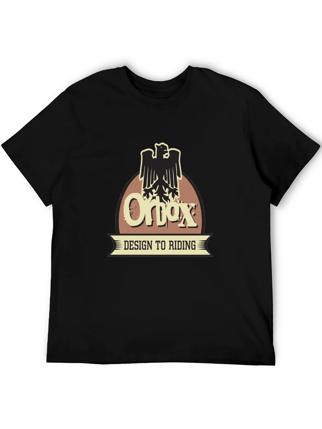Orbox Design to Riding Black T-Shirt