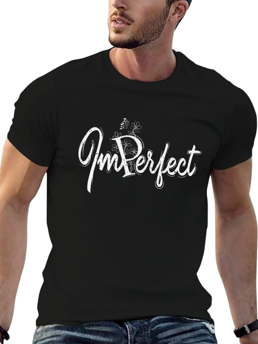 Im Perfect Black Graphic Tee