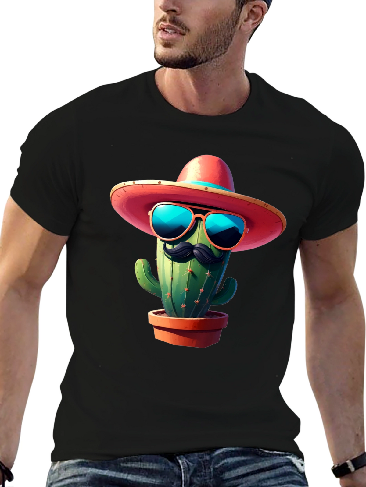 Cool Cactus Tee: Sombrero & Shades