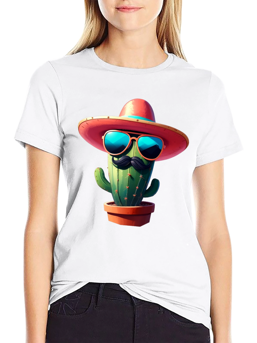 Cool Cactus Tee: Sombrero & Shades