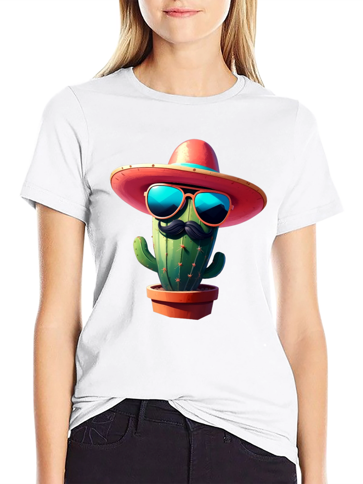 Cool Cactus Tee: Sombrero & Shades