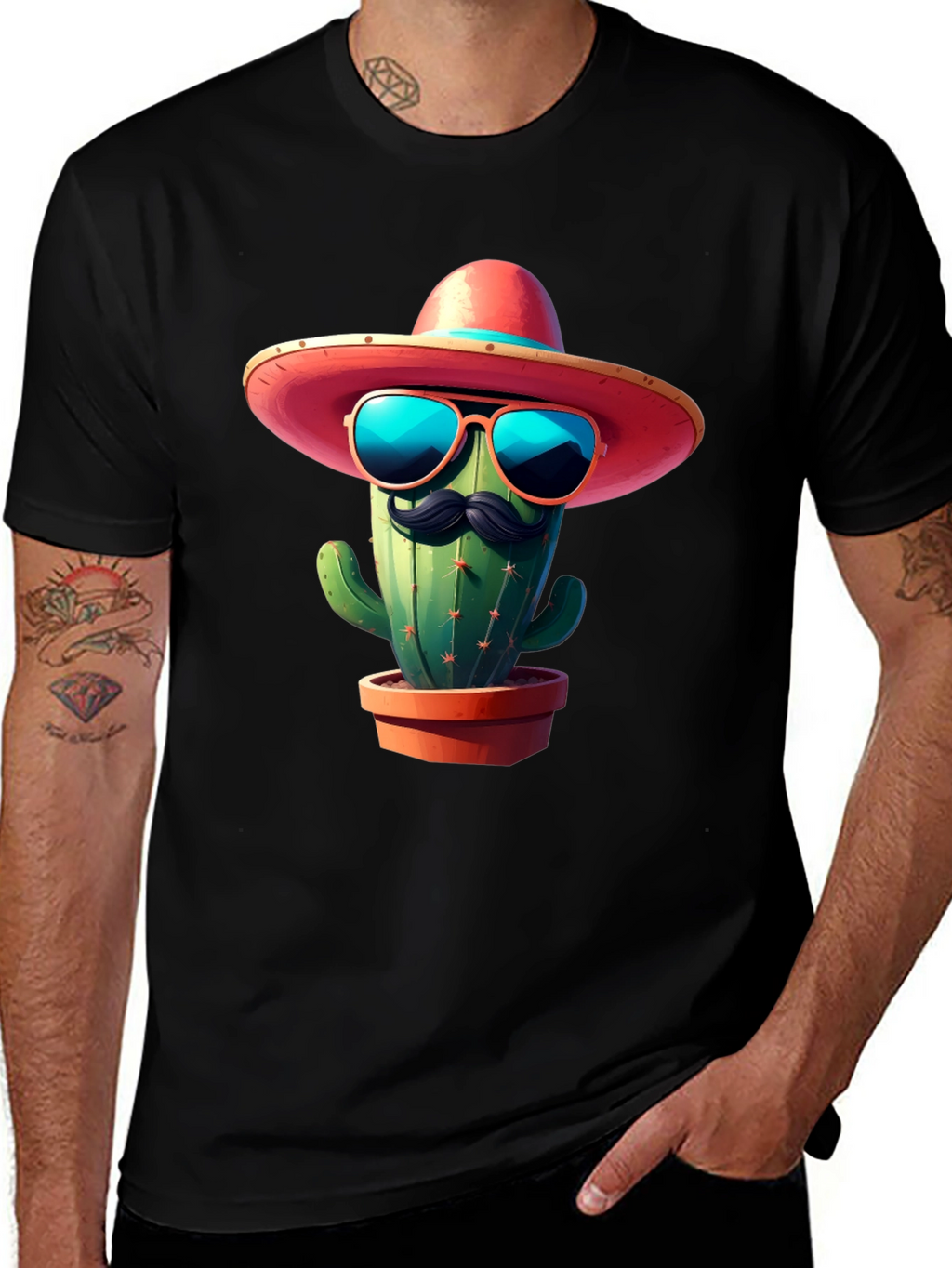 Cool Cactus Tee: Sombrero & Shades