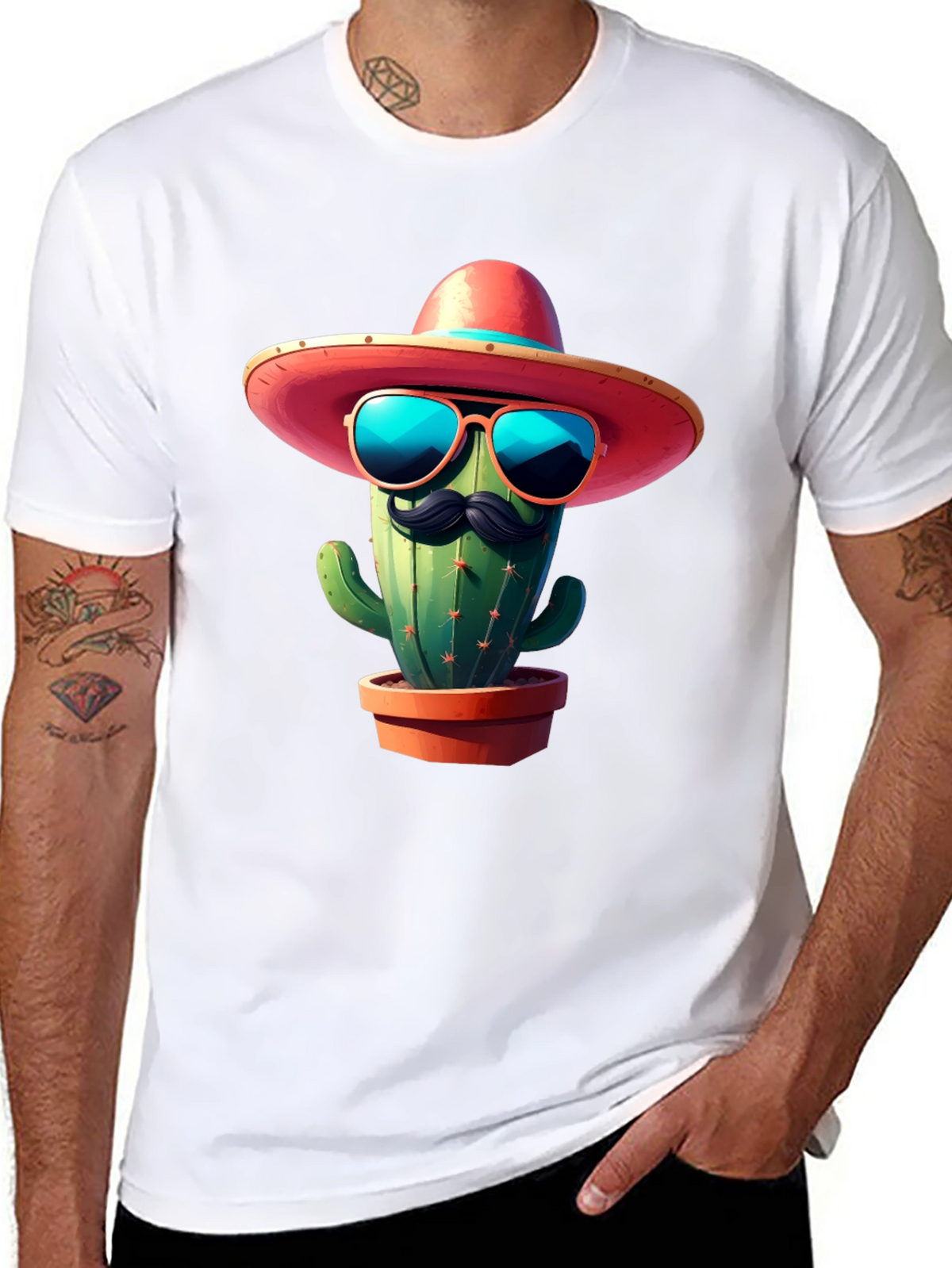 Cool Cactus Tee: Sombrero & Shades