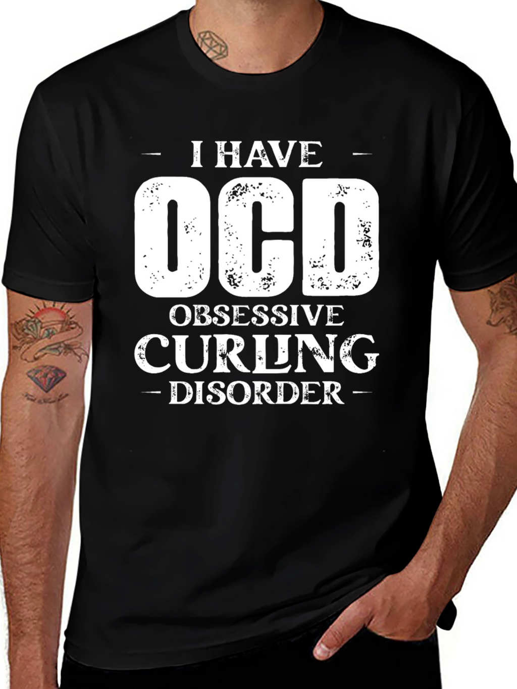 OCD Obsessive Curling Disorder Graphic T-Shirt