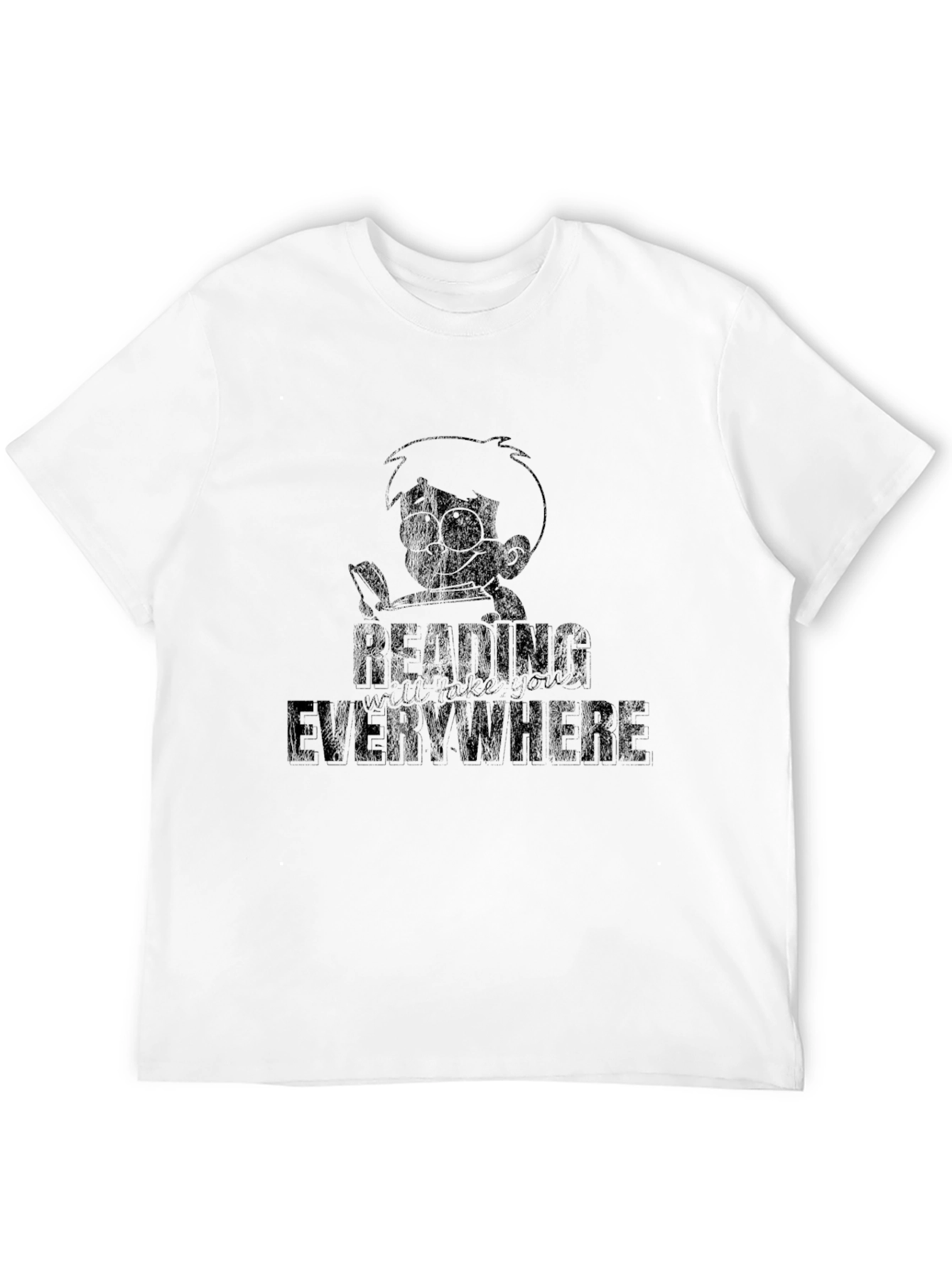 Reading Everywhere Black T-Shirt