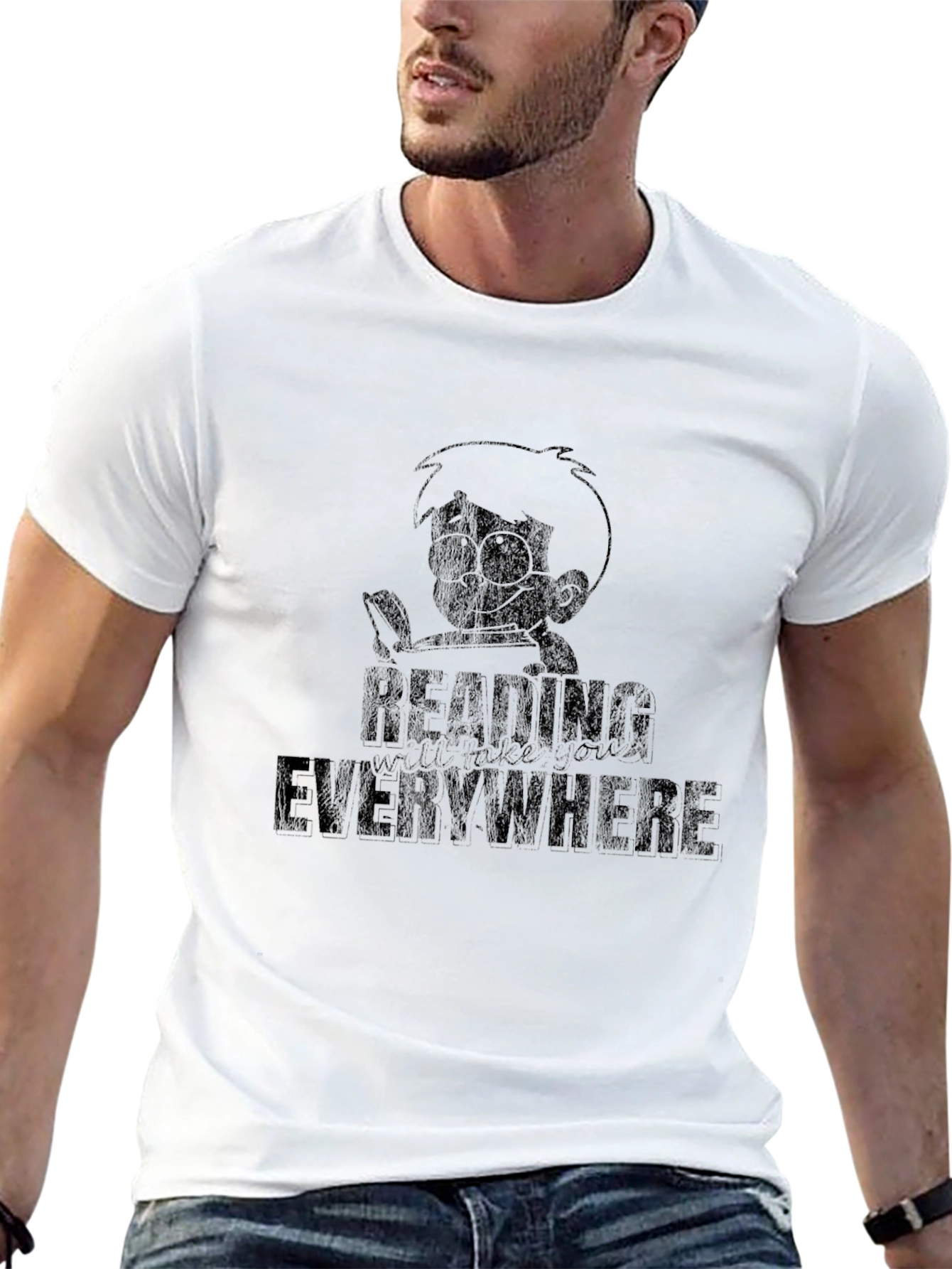 Reading Everywhere Black T-Shirt