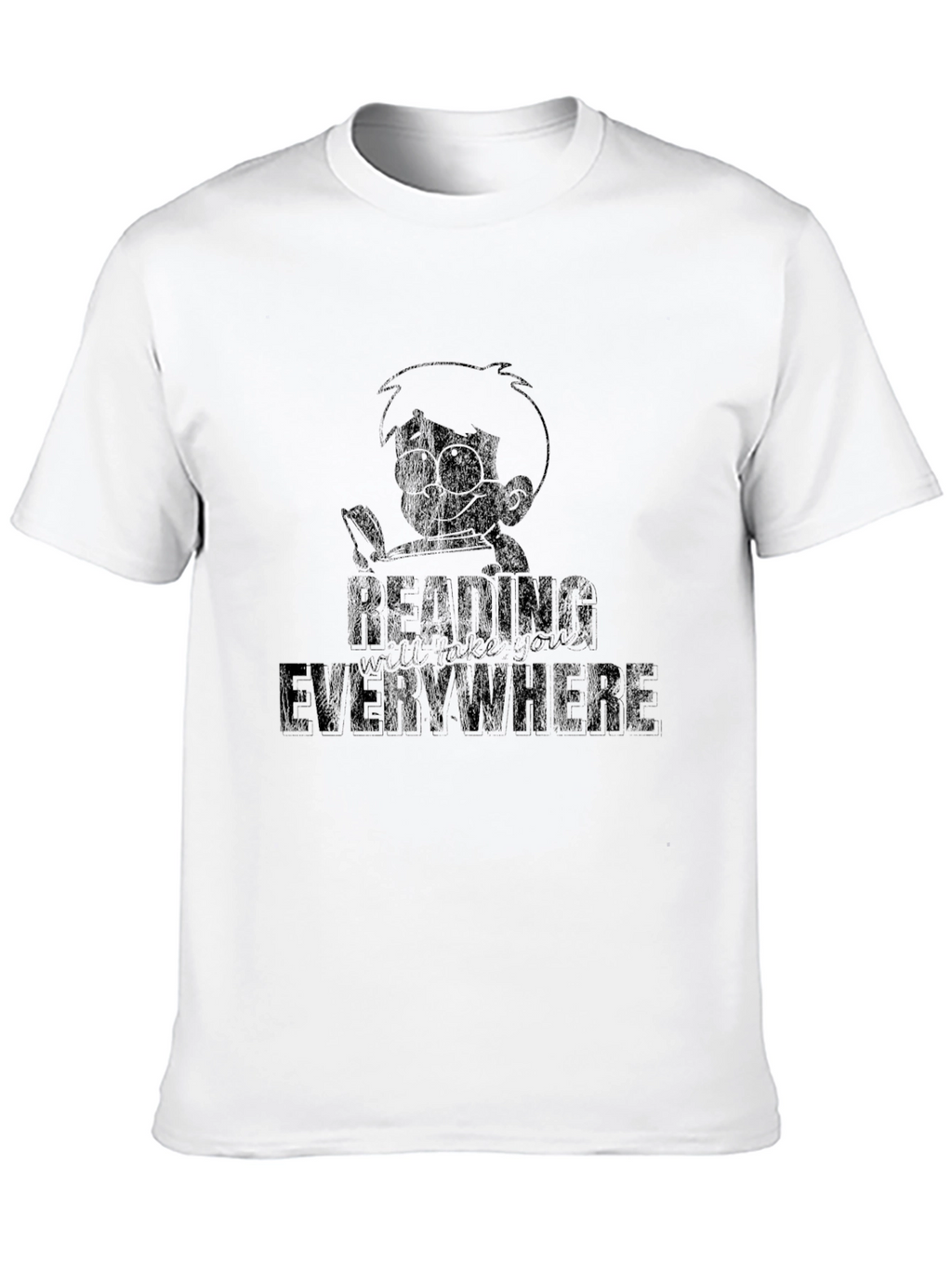 Reading Everywhere Black T-Shirt
