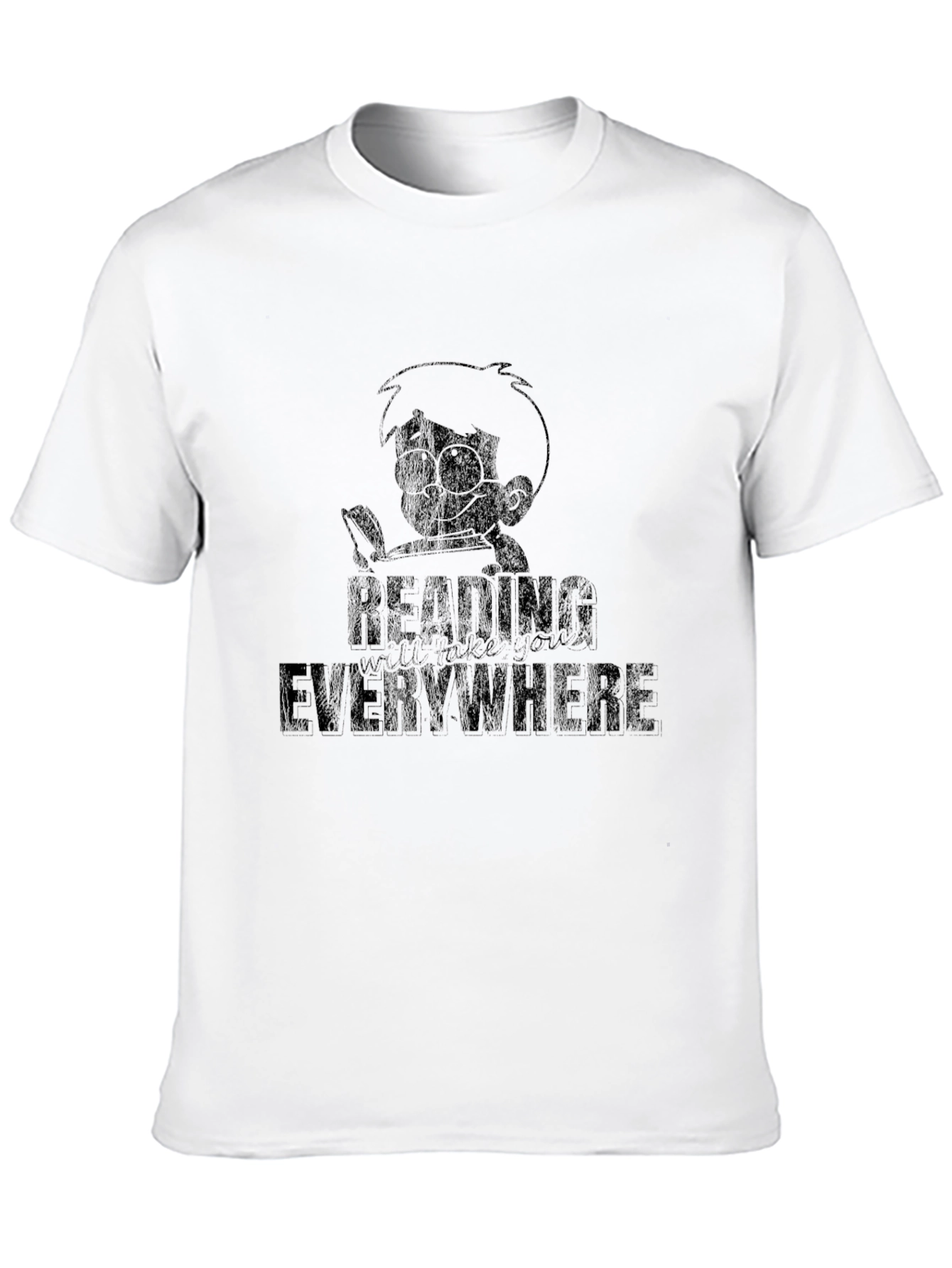 Reading Everywhere Black T-Shirt