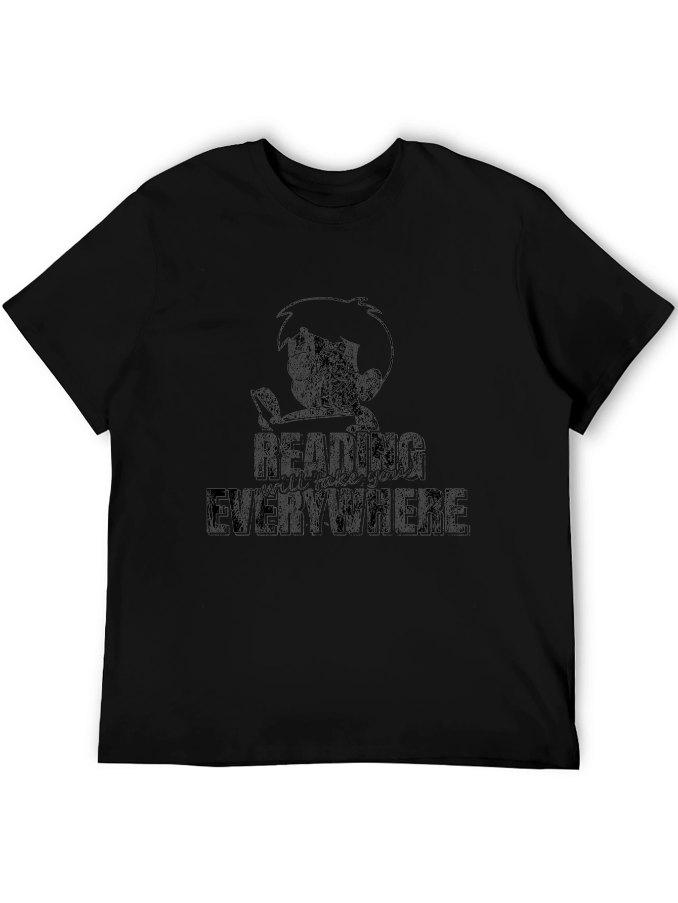 Reading Everywhere Black T-Shirt