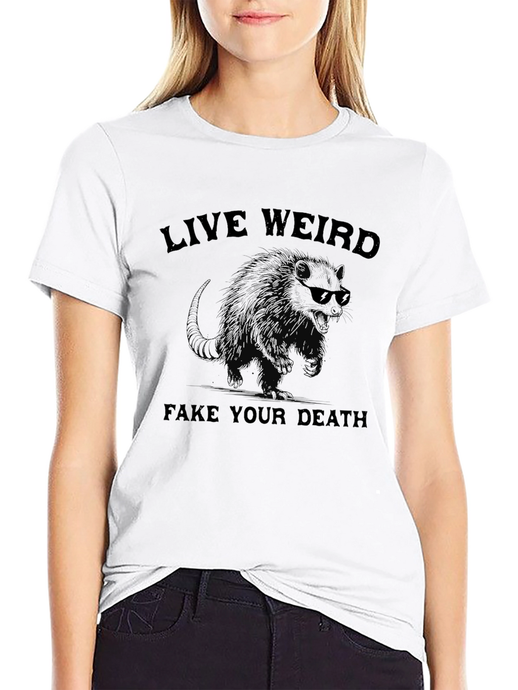 Live Weird Fake Your Death Graphic Tee