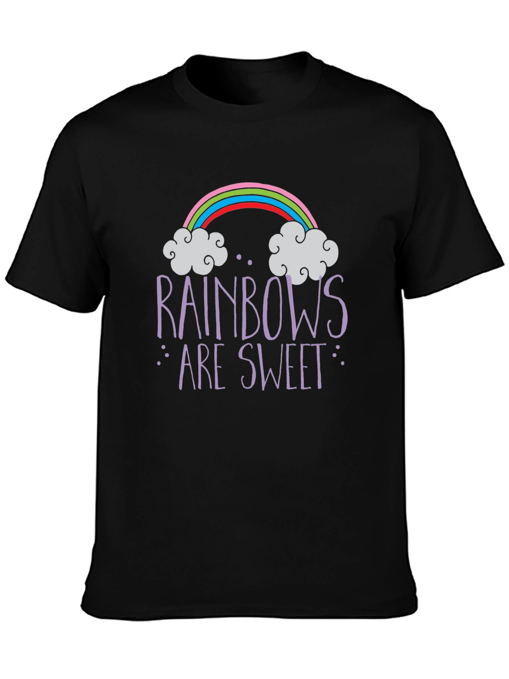 Rainbows Are Sweet Graphic Tee - Trendy Unisex T-Shirt